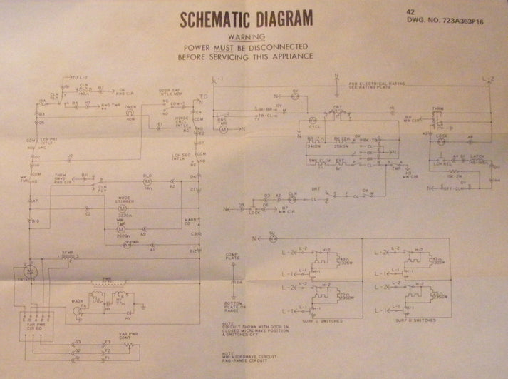 JBV42G001AD GE Range Vintage Wiring Schematic Diagram – Good Appliance