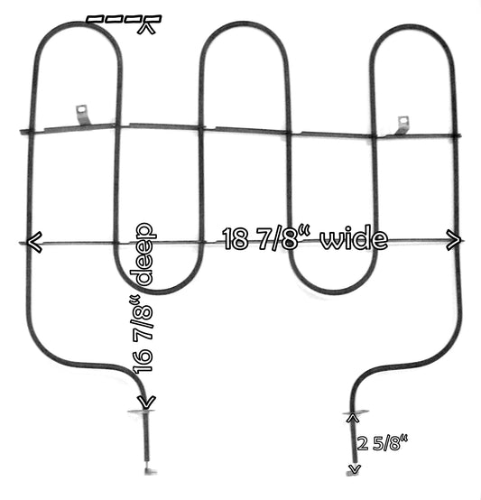  broil element measurements