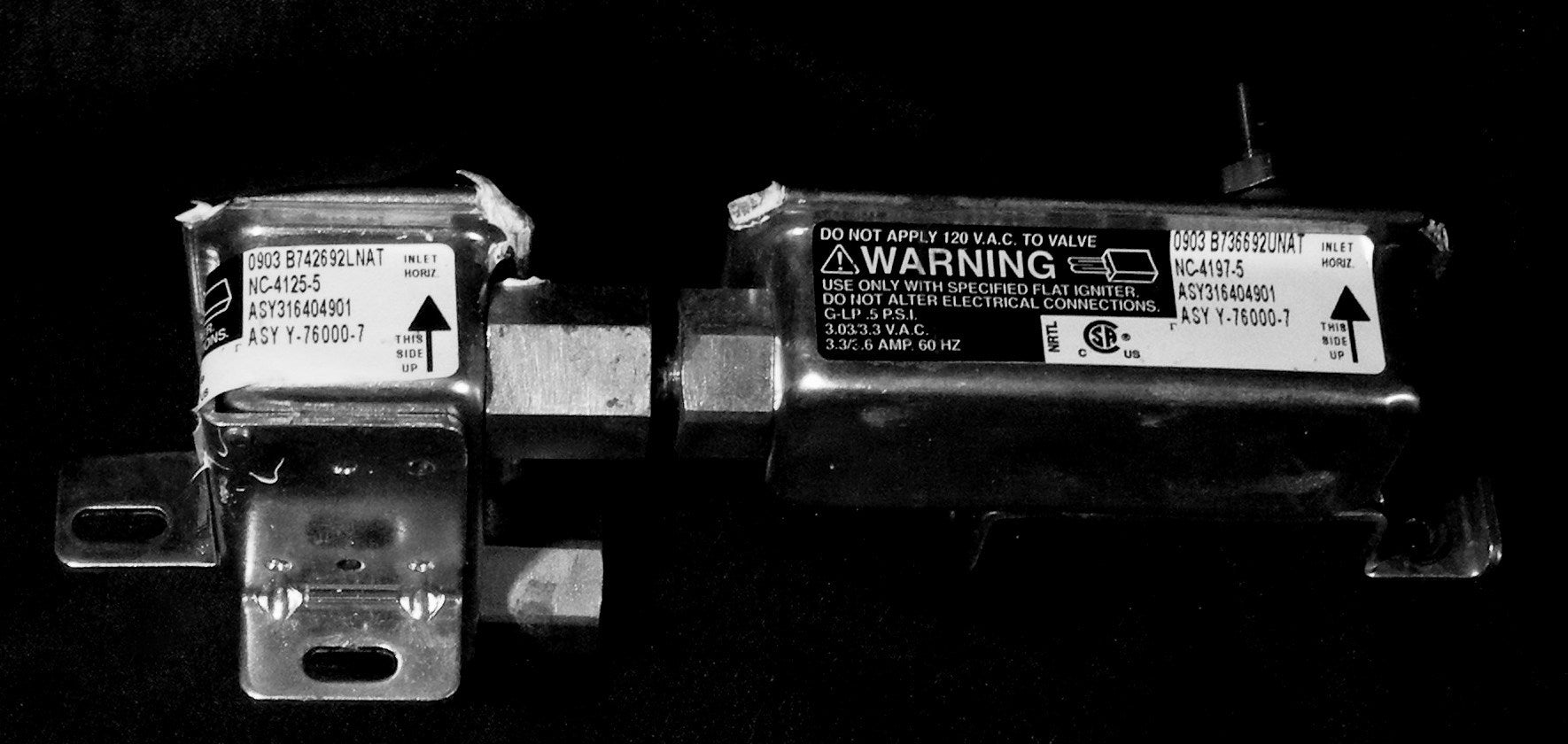Genuine OEM Kenmore Frigidaire gas valve assembly used