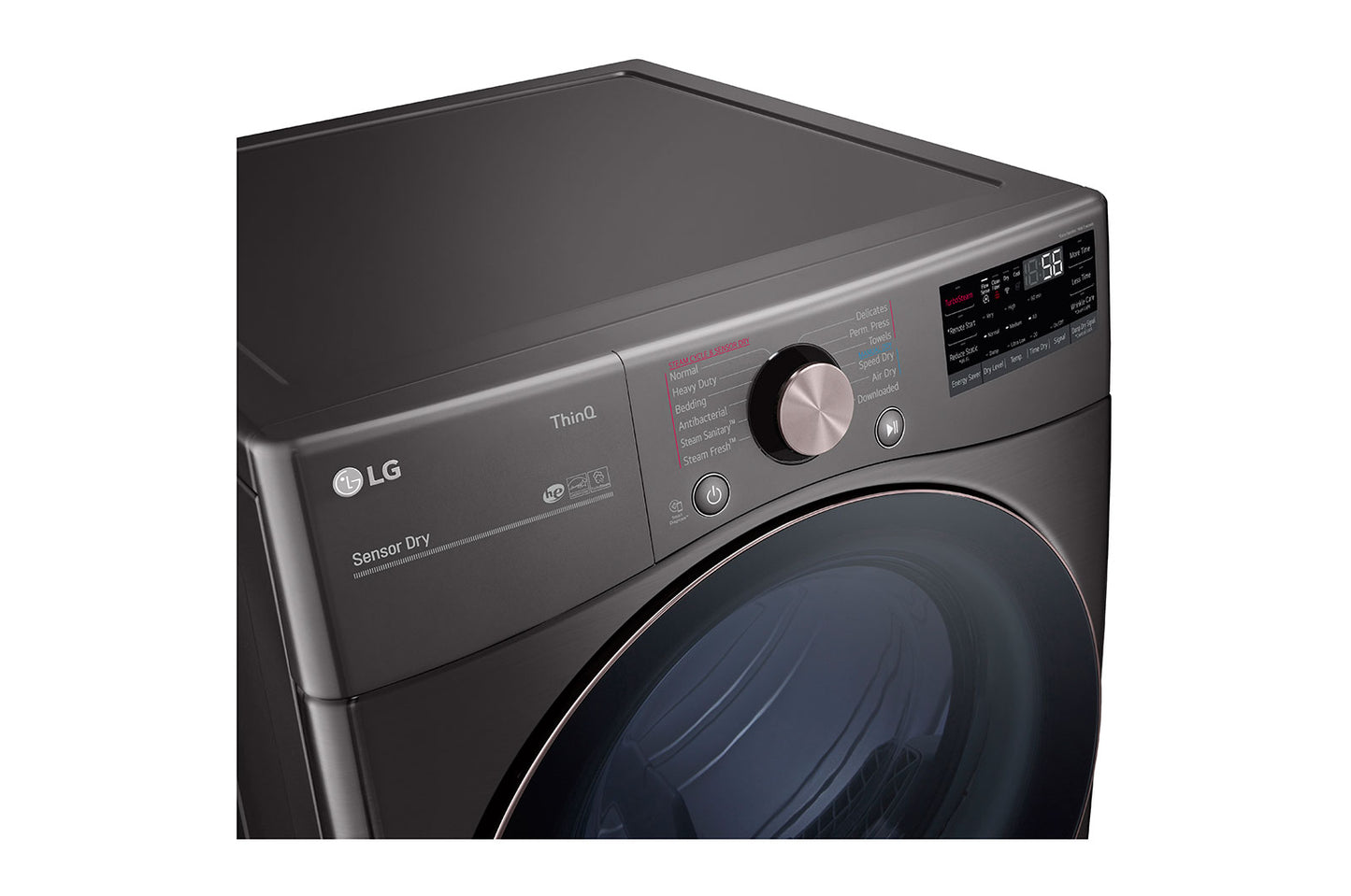 7.4 Cu. Ft. Vented SMART Dryer in Black Steel LG Electric Dryer