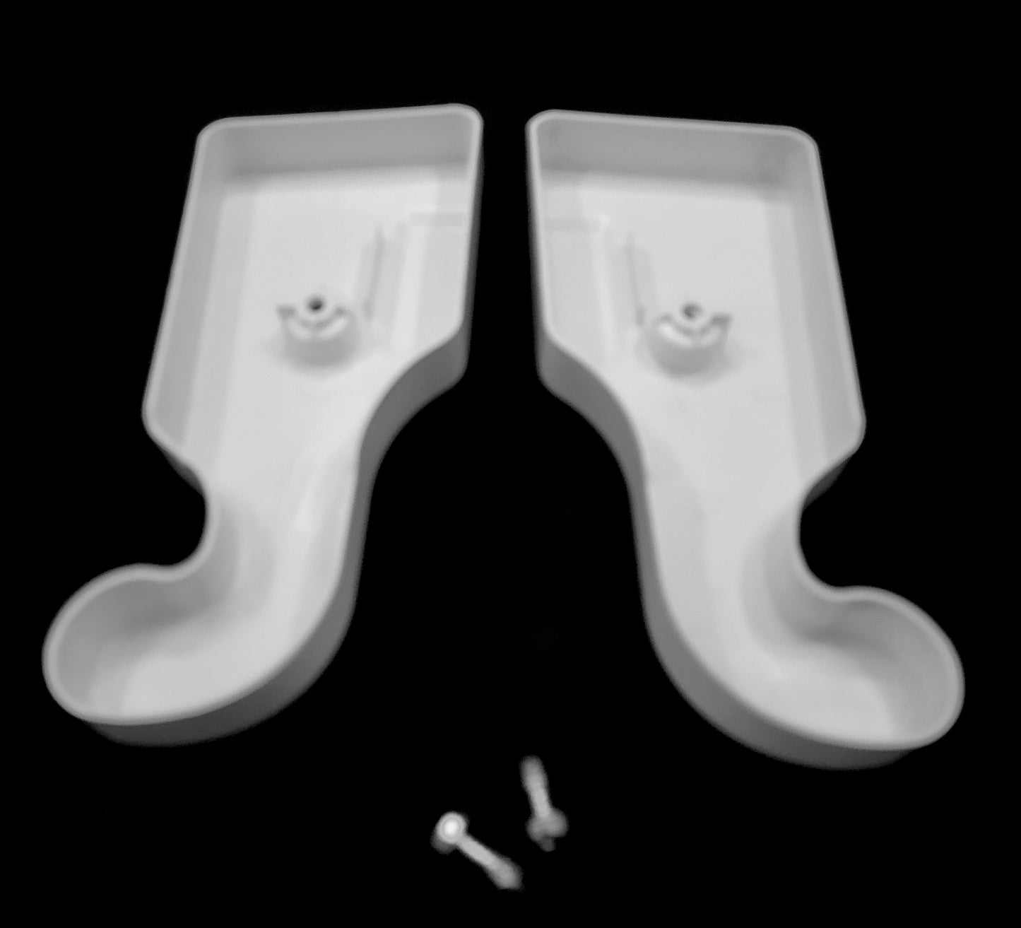 W10465765 W10465764 Whirlpool Refrigerator White Top Hinge Cover Set