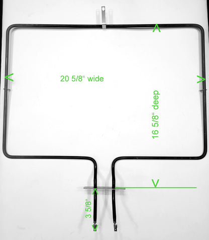 W10779716 Whirlpool Range Oven NEW Bake Element measurements