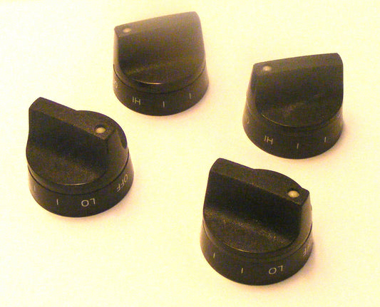 WB3K5027  Black Burner Knob Set