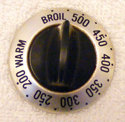 WB3X467 GE Range Silver Thermostat Knob