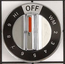 WB3X5613 GE Range Black Burner Knob