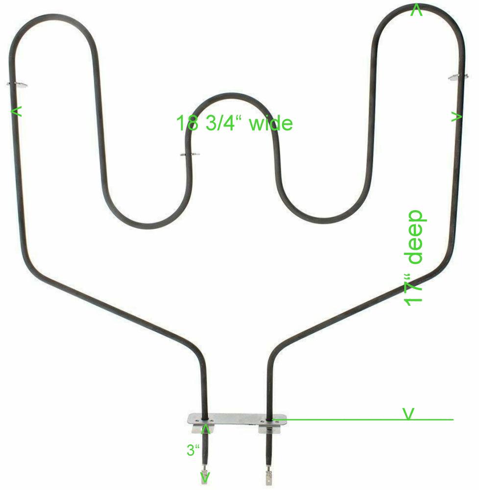 WB44T10011 GE Range Oven Bake Element 1 Year Warranty