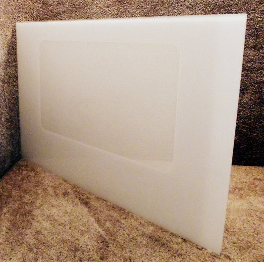 WB57k5 GE Range White Outer Oven Door Glass