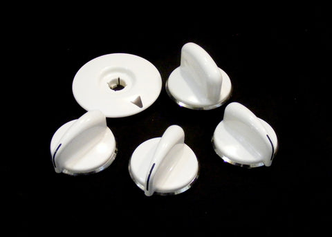 WE01X20432 WH01X10310 GE Washer White Selector & Timer Knob