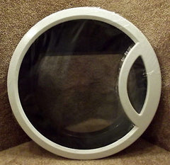 WE10M123 GE White Complete Dryer Glass Door