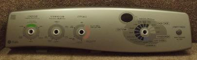 WH42X10797 GE Washer Silver Back Splash Control Panel
