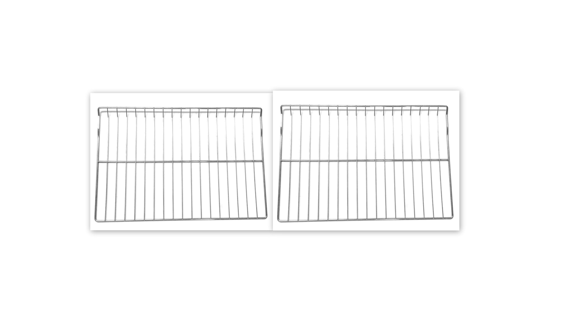 Used OEM Amana range oven rack set of two WP314763J measuring approximately 22-7/8 inches wide by 15-5/8 inches deep