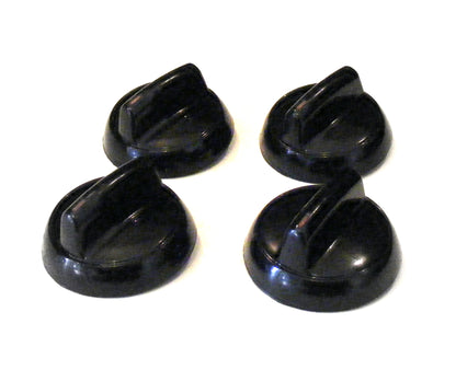 WP98006100 Whirlpool Range Black Burner Knob Set of 4