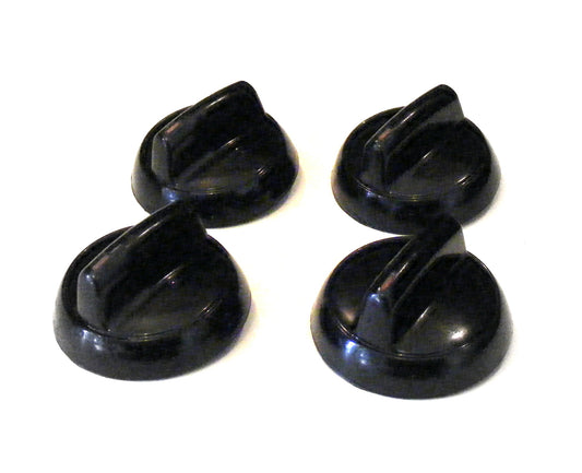 WP98006100 Whirlpool Range Black Burner Knob Set of 4