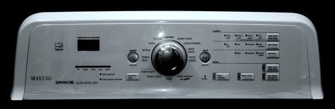 WPW10090757 Maytag Bravos Washer White Control Panel