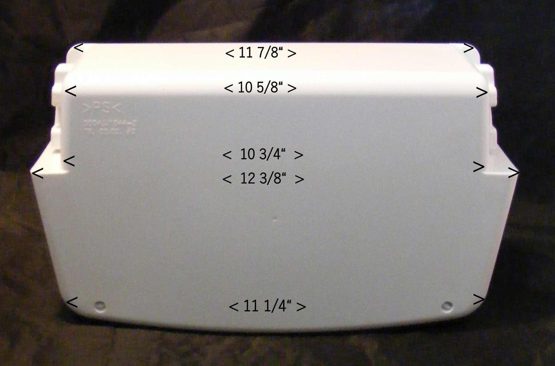 WR17X11606 door bin measurements 2