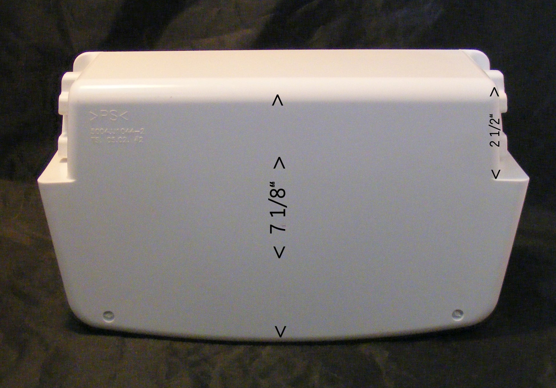 WR17X11606 door bin measurements
