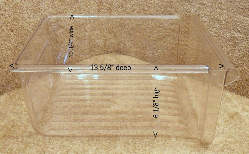 WR32x10340 crisper drawer pan measurements 2