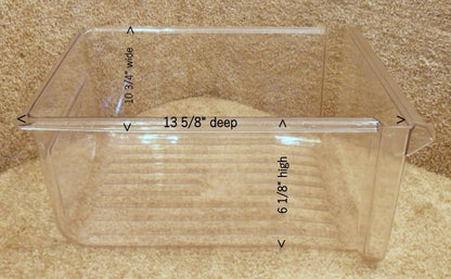 WR32x10340 crisper drawer pan measurements 2