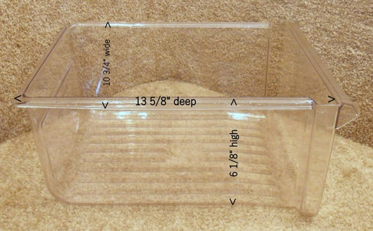 WR32x10340 crisper drawer pan measurements 2