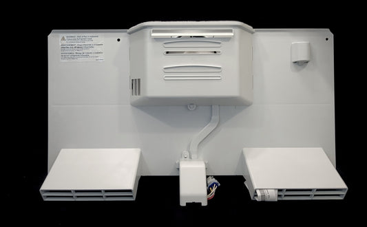 WR49X40245 GE Refrigerator NEW Evaporator Cover With Fan and Sensor