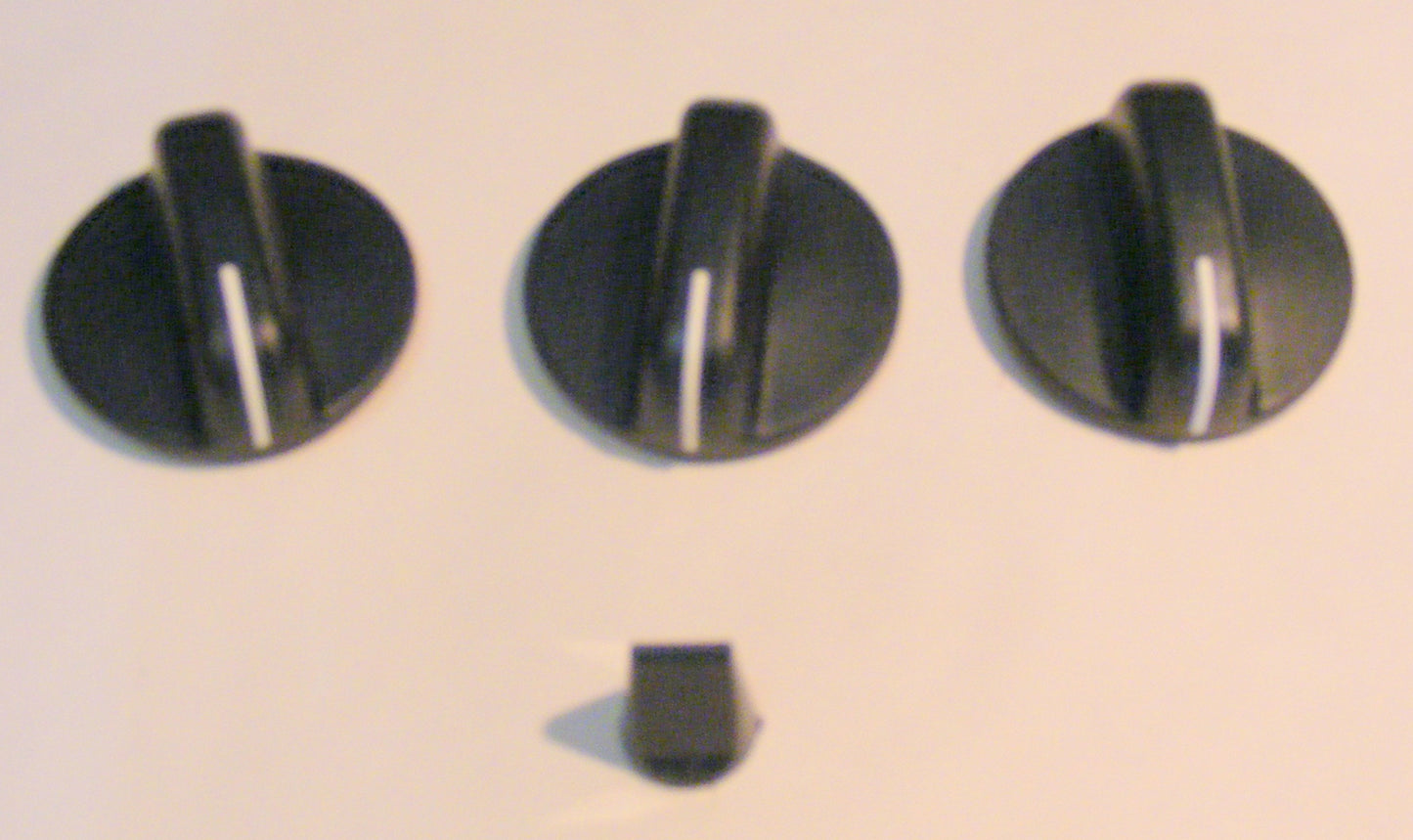 WP3196231 Whirlpool Range Black Burner Knob Set