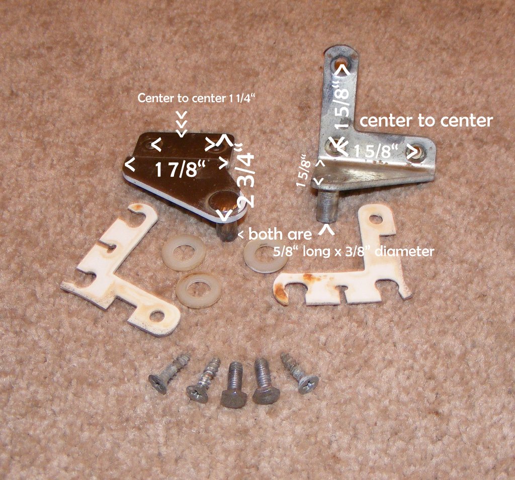 MFU164TRW1 White Westinghouse Freezer Hinge Pack