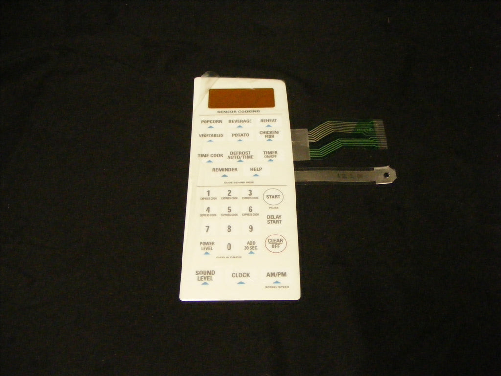 WB27X10762 GE Microwave NEW White Keypad Panel