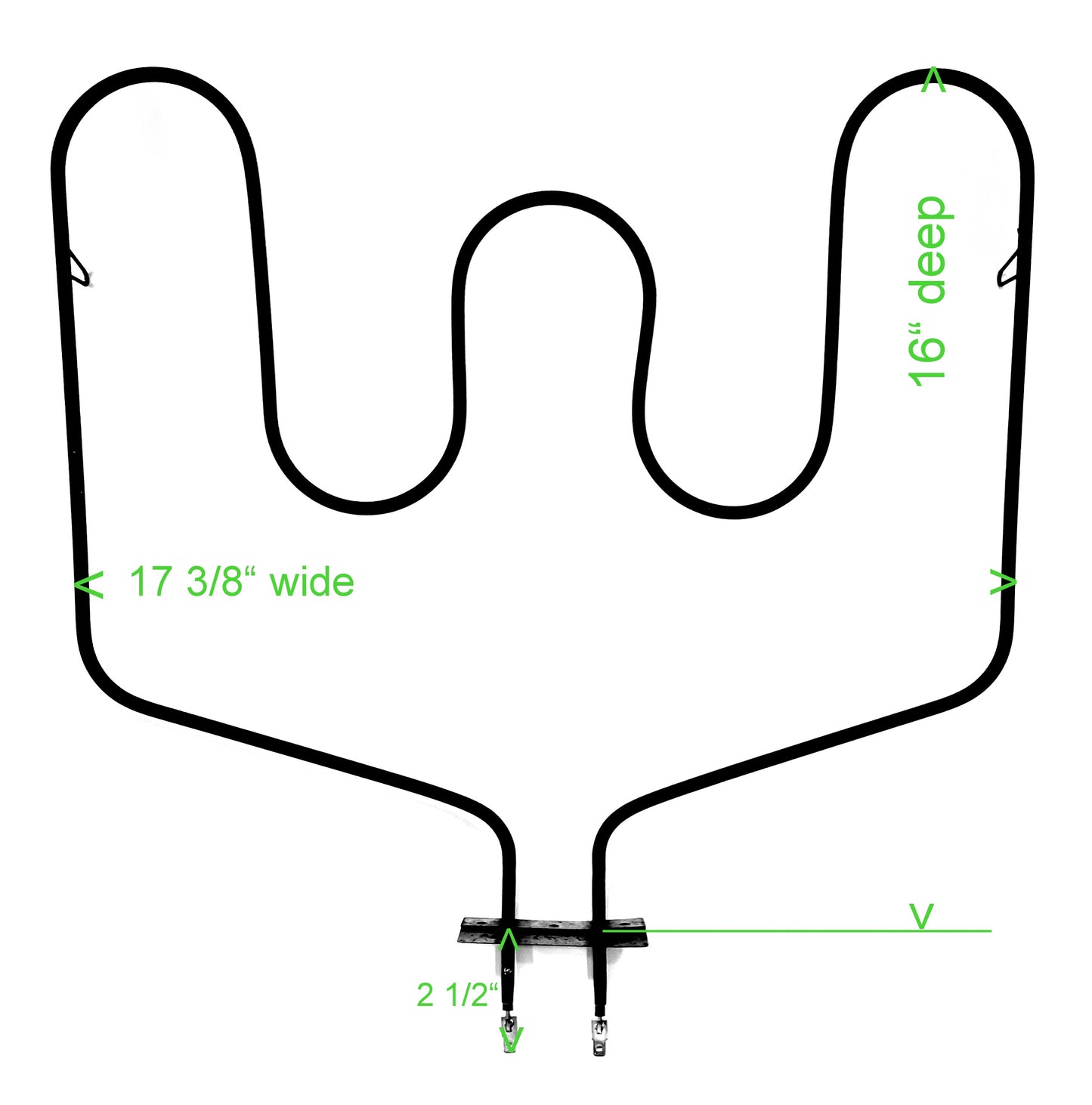 WB44t10018 GE Range Oven Bake Element