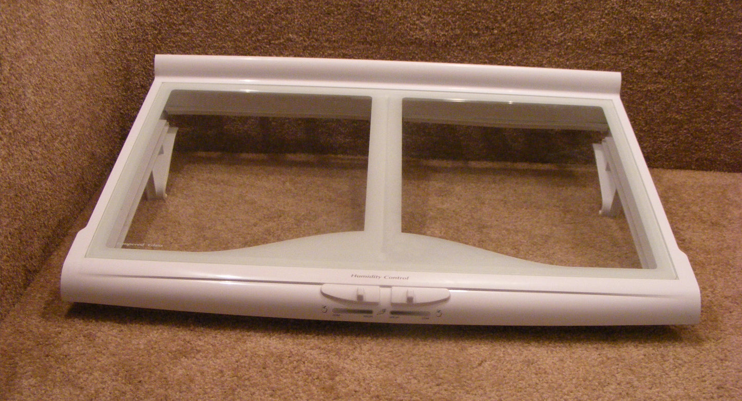 WR32X10216 GE Refrigerator Crisper Shelf with Glass WR32X10589